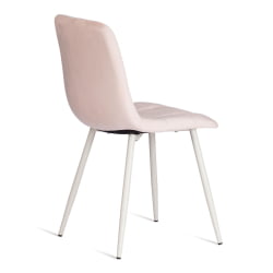 Мягкий стул CHILLY (mod. 7094-1) вельвет/металл, 44,5х52,5х86 см, pink (розовый) HLR39 / белый
