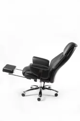 Кресло офисное Парламент H-2021-35 black leather Черный