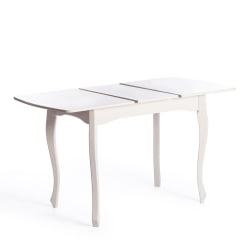 Стол CATERINA PROVENCE бук, мдф, 100+30x70x75 см, Ivory white