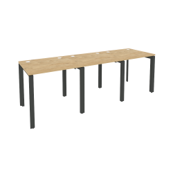 Рабочая станция на П-образном м/к ONIX O.MP-RS-3.0.7 Тиквуд Светлый/Антрацит