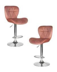 Стул барный DOBRIN BARNY (пудрово-розовый велюр (MJ9-32)) 2 шт