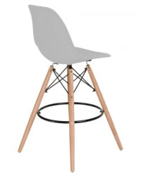 Стул барный DOBRIN DSW BAR (ножки светлый бук, цвет сиденья светло-серый (GR-01)) 2 шт