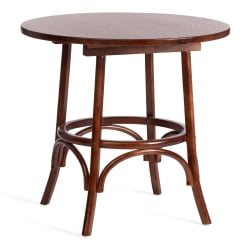 Круглый стол THONET (mod.T9152) дерево вяз, 80х75 см, Темный Орех (№5)