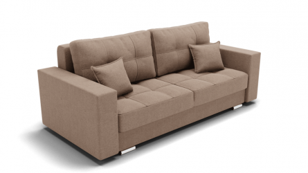 Диван Талисман-1 (ЗР) Цвет фасада: Светло коричневый; Тип: Прямой; Материал фасада: Металл/Велюр