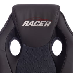 Кресло RACER кож/зам/ткань, металлик/серый, 36/12