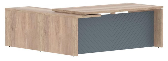 Стол руководителя правый Torr LUX TLCT 2020 R Дуб Каньон Серо-голубой