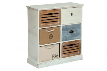 Тумба с 6 ящиками Secret De Maison MARITIME 6 ( mod. HX16-006NS ) butter white/navy design