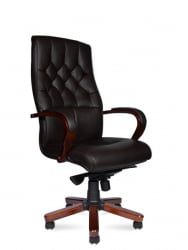 Кресло офисное Боттичелли P2338-L0828 leather Темно-коричневая