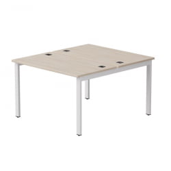 Бенч-система на 2 места на металлокаркасе, опоры 90 гр Everprof EVO 254S018 Дуб Соната Белый