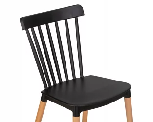 Стул обеденный DOBRIN THEO ножки светлый бук черный B-03