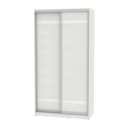 Белый шкаф-купе в прихожую B-220х120х60-2(ВД-D9D9)