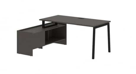 Стол с тумбой ЕДИС ЕЛCТ 17814 Мокко Черный / EDIS ELCT