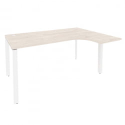 Стол эргономичный правый на П-образном м/к ONIX O.MP-SA-4R Денвер Светлый/Белый
