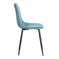 Стул BREEZE (mod. 4724) вельвет/металл, 44 х 53 х 87 см, Light pale green (темно-бирюзовый ) HLR60 / черный