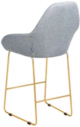 Стул полубарный Kent Грей/Линк Золото