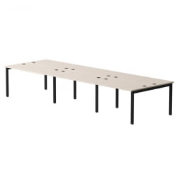 Бенч-система на 6 мест на металлокаркасе, опоры 90 гр Everprof EVO 254S218 Кашемир Черный