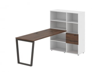 Рабочая станция ЕДИС ЕВРСТ 1117 Дуб Денвер темный Мокко Белый / EDIS EVRST