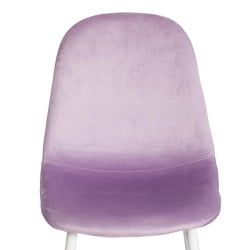 Кухонный стул BREEZE (mod. 4724) вельвет/металл, 44 х 53 х 87 см, Light lavander (светло-лавандовый) HLR26 / белый