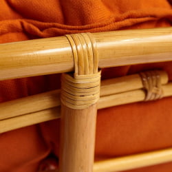 Кресло PAPASAN 23/01 W /с подушкой/ диаметр подушки 122 см, 115х101х104 см, Honey (мед), ткань Оранжевый, С 23