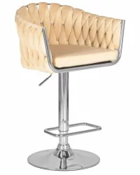 Стул барный ДОБРИН МАРCЕЛ Бежевый велюр МДЖ9-10 / DOBRIN MARCEL MJ9-10