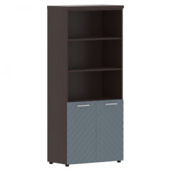 Шкаф с 1 комплектом глухих малых дверей и топом Torr LUX TLHC 85.5 Венге Магия Серо-голубой