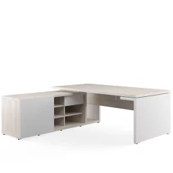 Угловой стол с тумбой ZIO28510421 Светлый дуб