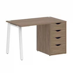 Стол письменный ХОМЕ ОФФИCЕ ВР.СП-3-118.4.А Дуб Аризона/Белый металл / HOME OFFICE VR.SP-3-118.4.A