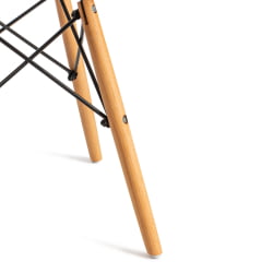 Кухонный стул CINDY (EAMES) (mod. 1801) дерево бук/металл/сиденье пластик, 45x51x82 см, Beige (Бежевый)