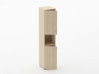 Шкаф высокий закрытый с нишей Glassy 6.19.11Л Дуб молочный