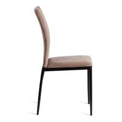 Мягкий стул CAPRI (mod. BC565-DC) металл, флок, 43 х 53 х 92 см, Beige (бежевый) HLR8 / черный