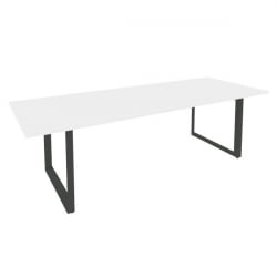 Стол переговорный на О-образном м/к ОНИКС О.МО-ПРГ-25 Белый Бриллиант/Антрацит / ONIX O.MO-PRG-25