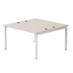 Бенч-система на 2 места на металлокаркасе, опоры 45 гр Everprof EVO 254S016 Кашемир Белый