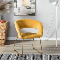 Кресло Hugs К желтый/Линк золото