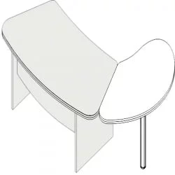 Конференц-приставка Л.ПС-15р левая Орех