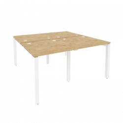 Рабочая станция на П-образном м/к ОНИКС О.МП-Д.РС-4.0.8 Тиквуд Светлый/Белый / ONIX O.MP-D.RS-4.0.8