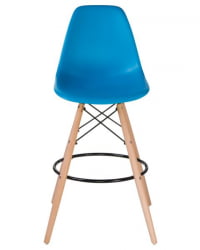Стул барный DOBRIN DSW BAR (ножки светлый бук, цвет сиденья голубой (BE-02)) 2 шт