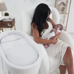 Кресло-качалка Micuna Wing Flor White/Leatherette Grey