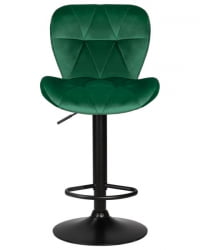 Стул барный DOBRIN BARNY BLACK (зеленый велюр (MJ9-88)) 2 шт
