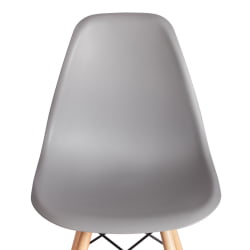 Кухонный стул CINDY (EAMES) (mod. 1801) дерево бук/металл/сиденье пластик, 45x51x82 см, Light grey (светло-серый)