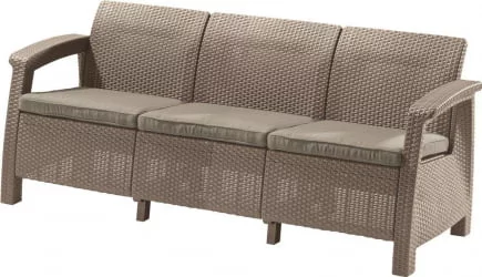 Диван трехместный Corfu Love Seat max капучино