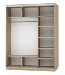 Шкаф-купе трехдверный Экспресс Трио Элемент 1800х2200h Дуб сонома