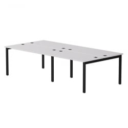 Бенч-система на 4 места на металлокаркасе, опоры 45 гр Everprof EVO 254S016 (2760) Белый Черный