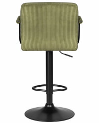Стул барный DOBRIN KRUGER ARM BLACK (зеленый вельвет (LAR-E2041-7))