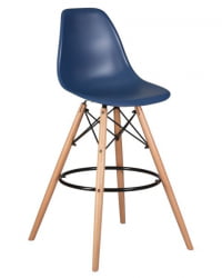 Стул барный DOBRIN DSW BAR (ножки светлый бук, цвет темно-синий (BE-12)) 2 шт