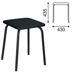 Стул РС01-03 кожзам Черный