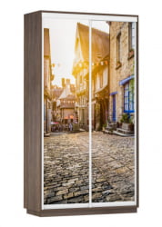 Шкаф-купе двухдверный Экспресс Хит Улица/Венге