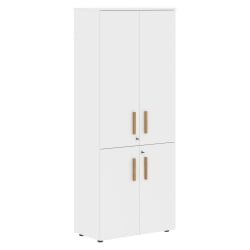 Шкаф с глухими средними и малыми дверьми Forta FHC 80.3(Z) Белый премиум