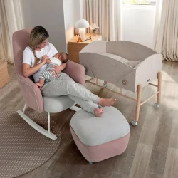 Детское кресло Micuna (Микуна) Wing/Moom white текстиль pink tierra/light grey