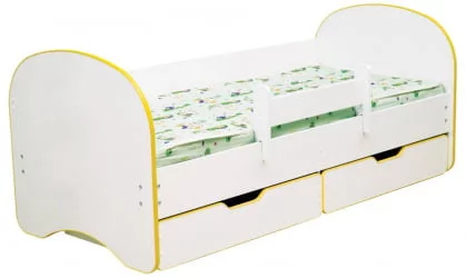 Детская кровать с ящиком для белья Радуга с 2-мя ящиками 800*1900 Светло-розовый