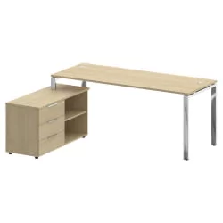 Письменный стол с полками и ящиками METAL SYSTEM DIRECT БГ.СРТ-5.7 Л Акация Лорка